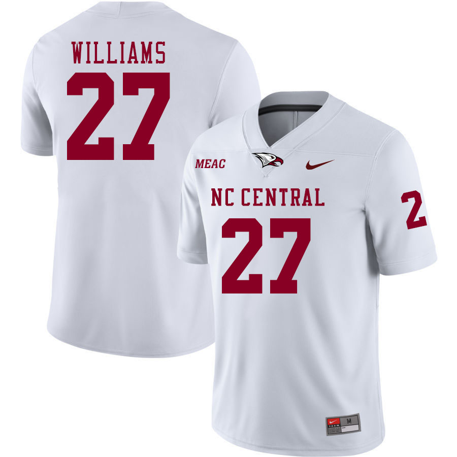 Men-Youth #27 Cameron Williams North Carolina Central Eagles 2023 College Football Jerseys Stitched